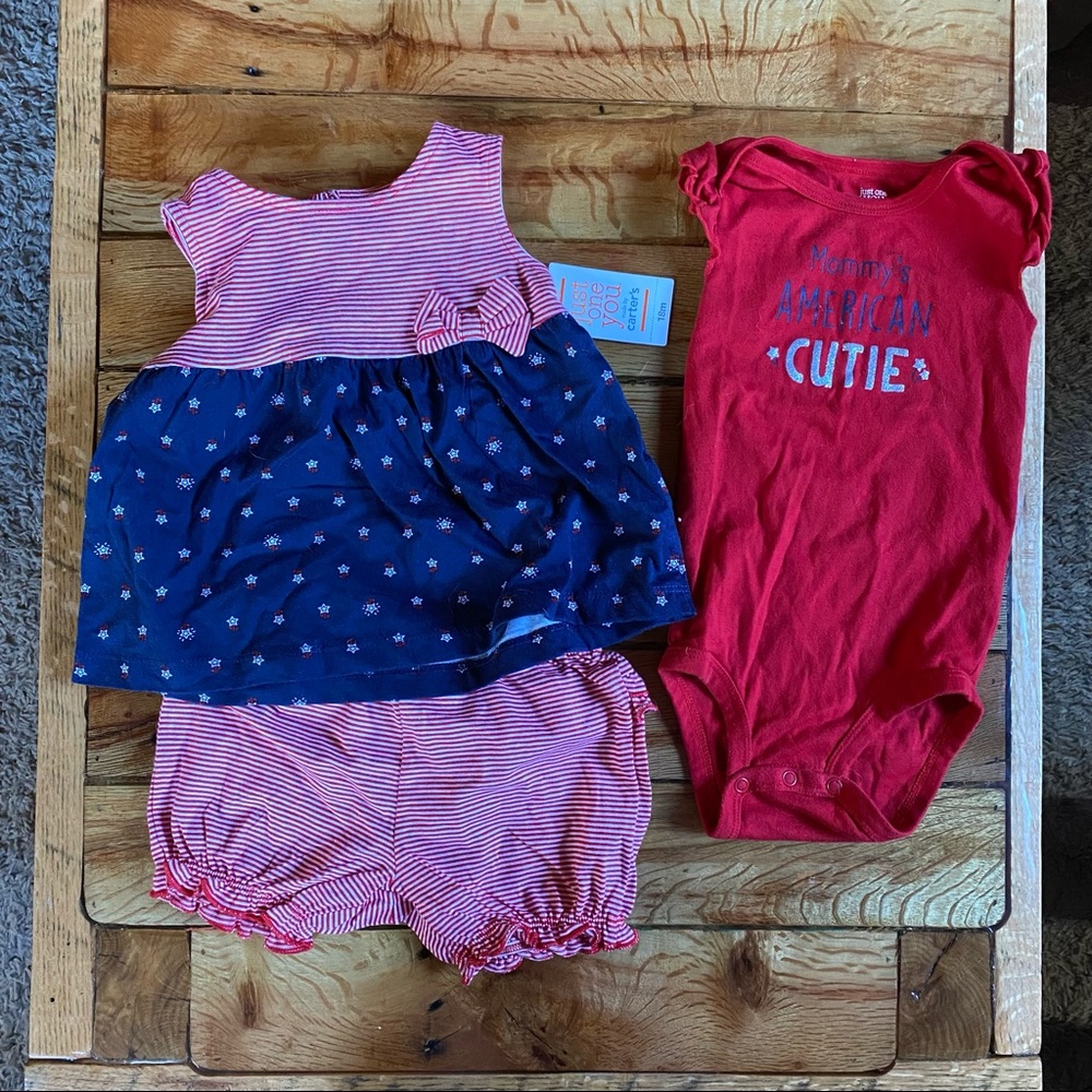 NEW Carter's All American Bubble Outfit 3 Piece 18 Month